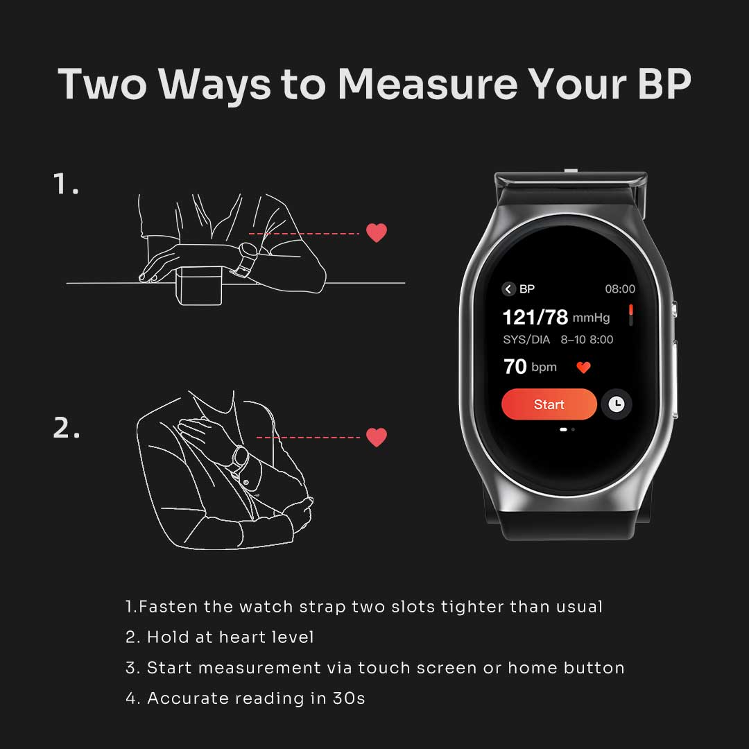 YHE BP Doctor Pro Blood Pressure Smart Watch (DUO PACK)